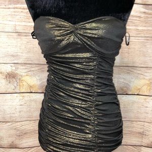 Forever 21 Ruched Strapless Mini Dress